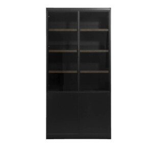 Leen Bakker - Wandkast Virgil - 220x110x40 Cm - MDF - Zwart