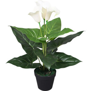 vidaXL - Kunst - calla - lelie - plant - met - pot - 45 - cm - wit