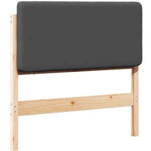vidaXL - Gestoffeerd - hoofdbord - Bruin - en - Donkergrijs - 100 - cm