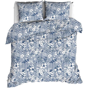 Romanette Victorine Dekbedovertrek - Extra breed - 260x200/240 cm - Blauw