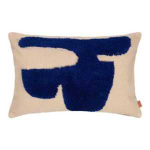 ferm LIVING Lay Sierkussen 40 x 60 cm - Zand/Blauw