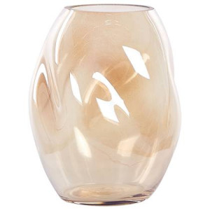 Beliani - GERAKINI - Decoratieve vaas - Oranje - Glas