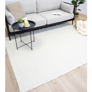 Flycarpets Serenity Wollen HANDGEWEVEN Vloerkleed - Crème - 200x300 cm