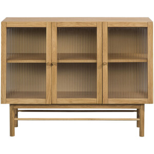 Leen Bakker - Vitrinekast Nigel - Naturel - 85x110x34 Cm - MDF - Bruin