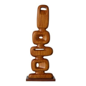 HKliving Sculpture Ornament - Carved Wood