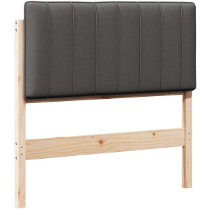 vidaXL - Gestoffeerd - hoofdbord - met - hoofdeinde - Bruin - en - Donkergrijs - 90 - cm