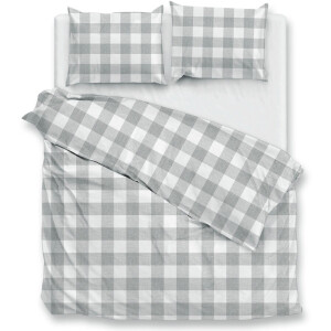 Zohome Quattro di Lino Dekbedovertrek - Extra breed - 260x200/220 cm - Dove-Grey