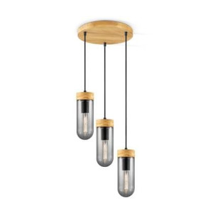 Home Sweet Home Hanglamp Capri - rook glas - 30x30x132cm
