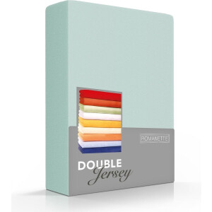 Luxe Dubbel Jersey Hoeslaken - 1 Persoon 80/90/100x200/210/220 cm - Misty Groen