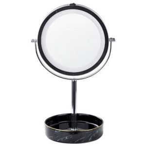 Beliani - SAVOIE - Make-up spiegel - Zilver|Zwart - IJzer