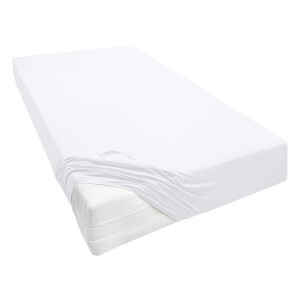 Biberna Jersey hoeslaken voor boxspringmatrassen (Wit, 140-160 x 200-220 cm)