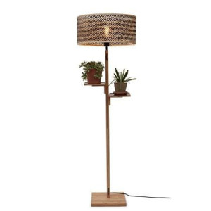 GOOD&MOJO Vloerlamp Java - Bamboe|Zwart - Ã50x158cm