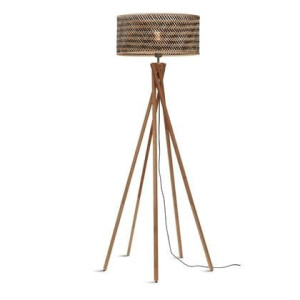 GOOD&MOJO Vloerlamp Java - Bamboe|Zwart - Ã50x146cm