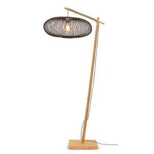 GOOD&MOJO Vloerlamp Cango - Bamboe|Zwart- 80x60x176cm