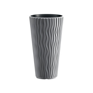 PROSPERPLAST Bloempot Sandy Slim (Grijs, 30 x 30 x 53 cm)