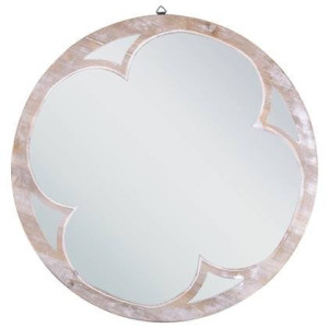 Beliani - MONCLOVA - Tafel spiegel - Lichte houtkleur - Dennenhout