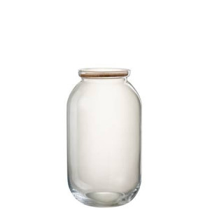J-Line Pot Roxy Decoratief Glas|Kurk Transparant Large