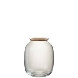 J-Line Pot Roxy Decoratief Glas|Kurk Transparant Small