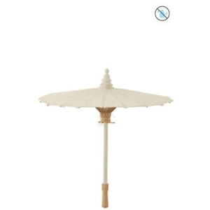 J-Line parasol Tumanggal - textiel|hout - wit