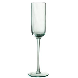 J-Line Louise champagneglas - glas - transparant| groen - 6x