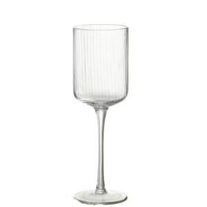 J-Line Ralp wijnglas - glas - transparant - 6x