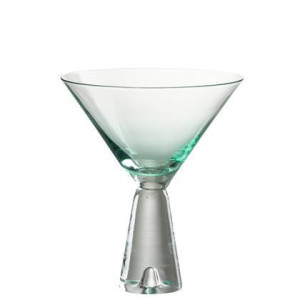 J-Line Lewis cocktailglas - glas - transparant| azuur - 4x