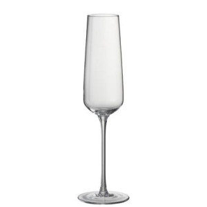 J-Line Leo champagneglas - glas - transparant - 6x
