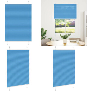 vidaXL Plissé rolgordijn 100x100 cm stofbreedte 99,4cm polyester blauw - Plisségordijn - Geplooide Jaloezieën - Geplooide Zonwering - Plisse Blind