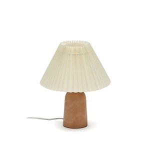 Kave Home - Benicarlo tafellamp in hout met een natuurlijke, beige