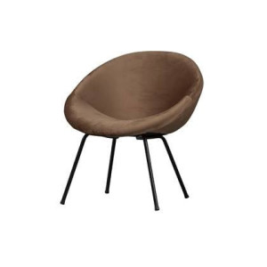 WOOOD Fauteuil Moly - Velvet - Toffee - 74x75x76