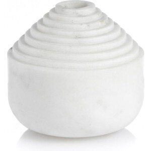 XLBoom Laps Kaarsenhouder - in marmer - Wit - 11 x 11 x 10,5cm