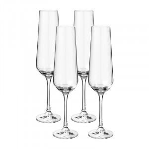 Champagneglas kristal - set van 4 - 200 ml