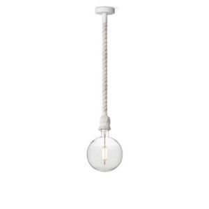 Home Sweet Home hanglamp wit Leonardo Globe G125 dimbaar E27 helder