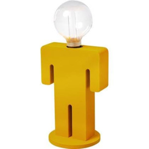 ETH - Tafellamp - Nachtlamp Family Adam - velours - mosterdgeel