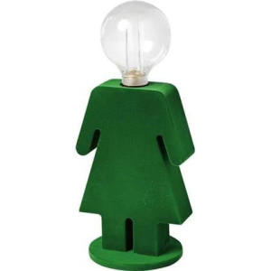 ETH - Tafellamp - Nachtlamp Family Eva - velours - groen