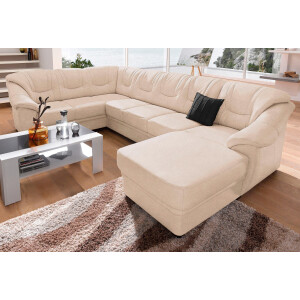 sit&more Zithoek Savona U-vorm naar keuze met slaapfunctie, met binnenvering, vrij plaatsbaar