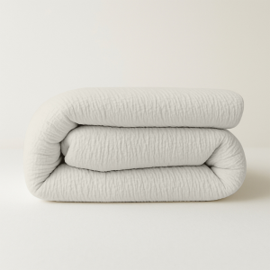 1+1 Gratis Wasbaar Easy Dekbed Zonder Overtrek - Zonder Overtrek Mousseline Off White - Exclusief Kussensloop - 240x200 Cm (Lits-Jumeaux) - Zydante 300 Gram - Dekbed-Discounter.nl