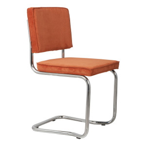 Zuiver Eetkamerstoel 'Ridge' Rib Kink, kleur Oranje