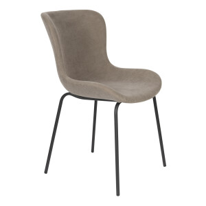 ZILT Eetkamerstoel 'Mauricio' Rib, kleur Grijs