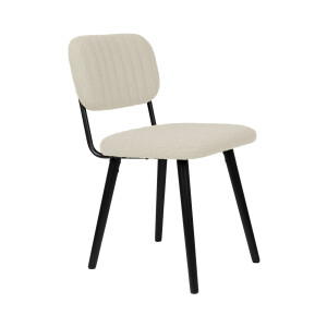 ZILT Eetkamerstoel 'Rasheen' Bouclé, kleur Wit