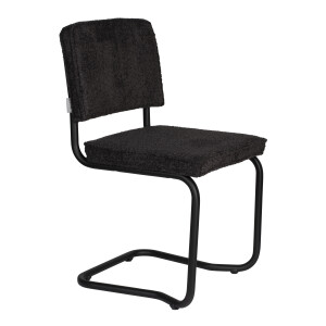 Zuiver Eetkamerstoel 'Ridge' Kink, Bouclé, kleur Zwart