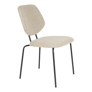 ZILT Eetkamerstoel 'Lora' Bouclé, kleur Beige