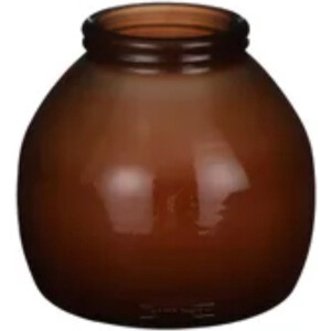 MICA DECORATIONS VAAS CIVITA BRUIN D 21 H 20 CM