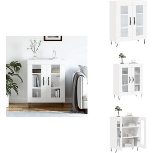 vidaXL Dressoir - Dressoirs - Kast - Wandkast - Dressoir 69,5x34x90 cm bewerkt hout wit