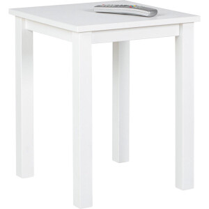 Bijzettafel Asgar 45x45x55cm - wit gelakt dennenhout - Interlink - Hoektafels - Wit - Hout - Hoektafels -
