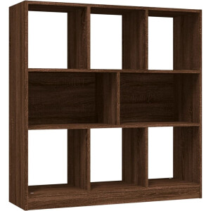 vidaXL - Boekenkast - 97,5x29,5x100 - cm - bewerkt - hout - bruin - eikenkleur