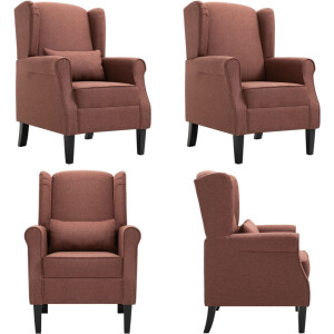 vidaXL - Fauteuil - stof - bruin