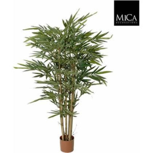 Mica Decorations Bamboo Kunstplant - 75x75x150 cm - Polyester - Groen