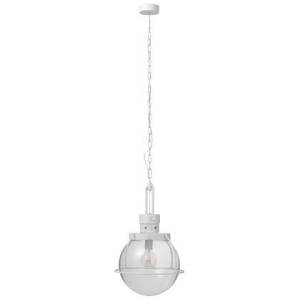 J-Line Hanglamp Bol Glas|Metal Wit