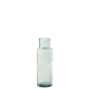 J-Line Vaas Cilinder Gerecycleerd Glas Small
